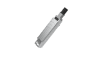 A 3D-rendered דגם 3015H 1500-12000 metallic linear actuator with a rectangular body, visible grooves, and a black block-like attachment at one end, displayed on a plain white background.