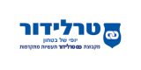 Logo with Hebrew text in blue, featuring the word טרלידור and a shield icon with interlocking chain links. Additional Hebrew text appears below the main wordmark.